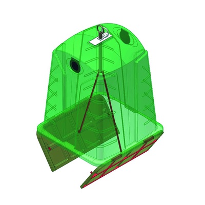 Kontener naziemny, dzwon polietylenowy na plastik, typ S